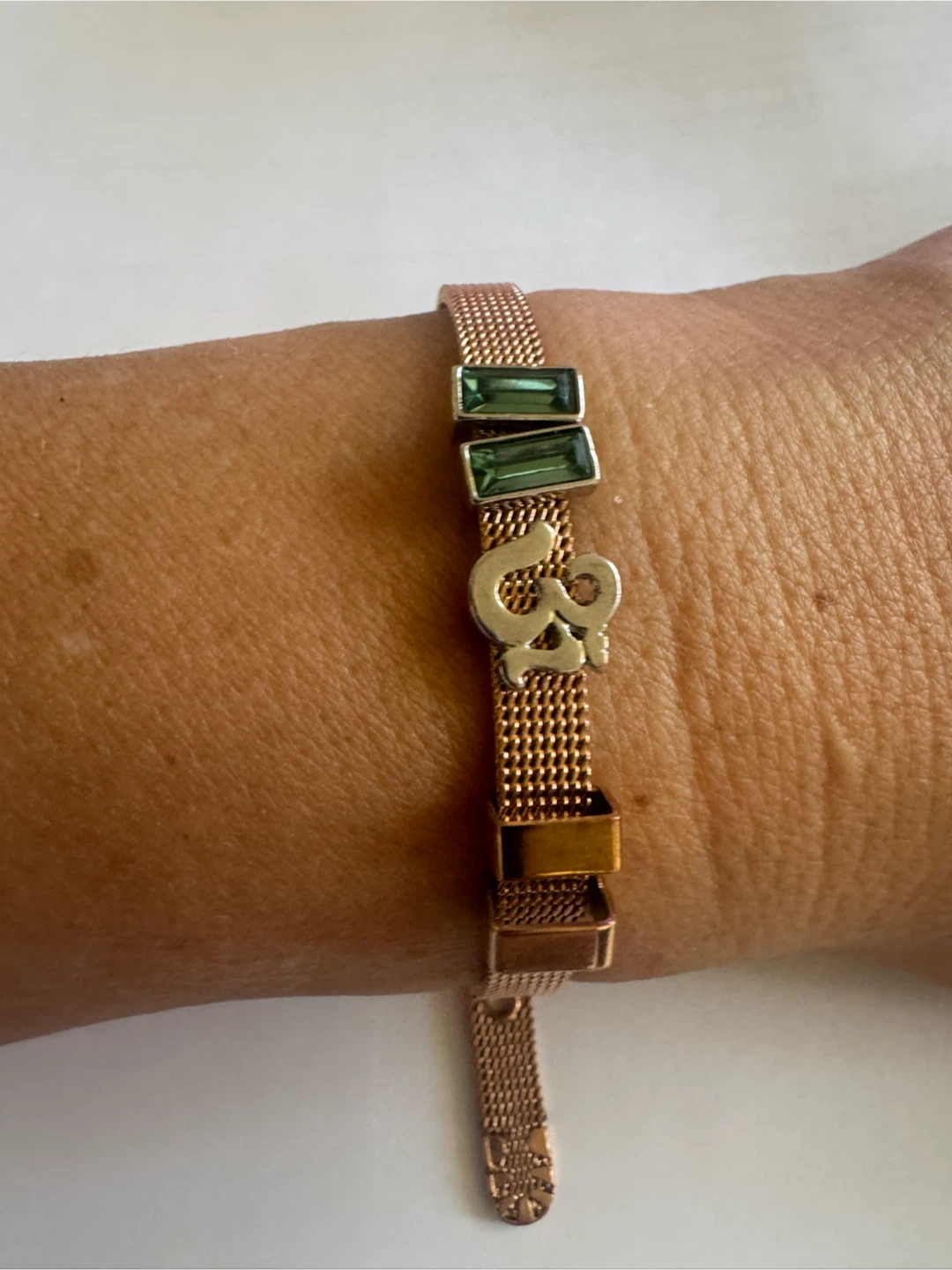 Rose Gold Mesh Charm Bracelet - photo 4
