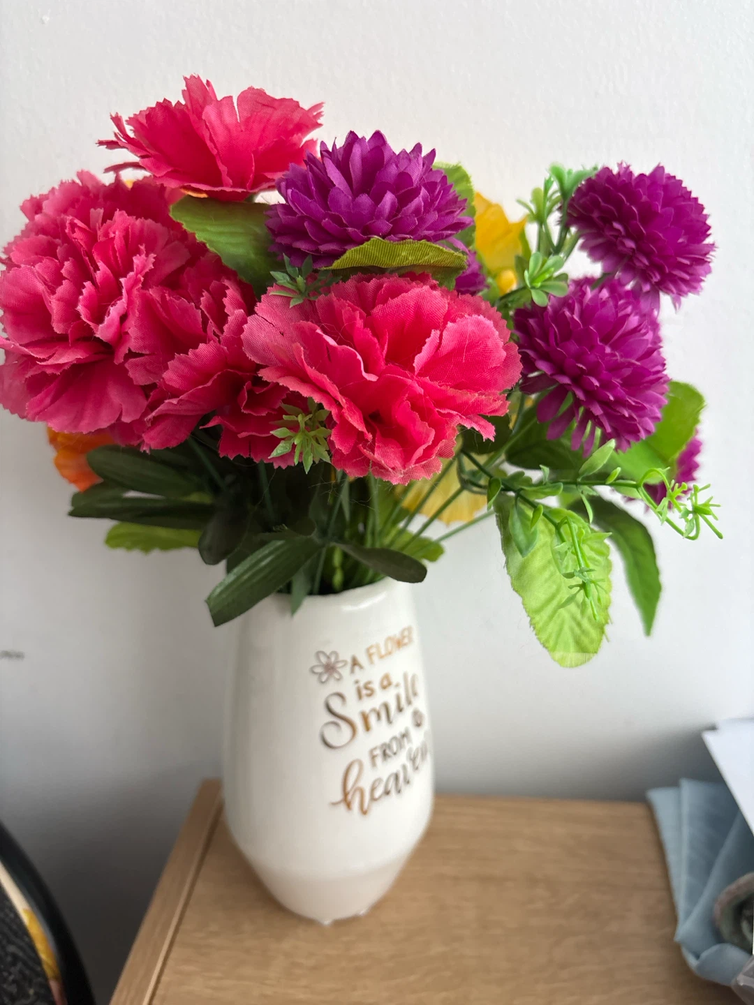 Artificial Flower Arrangement in Decorative Vase