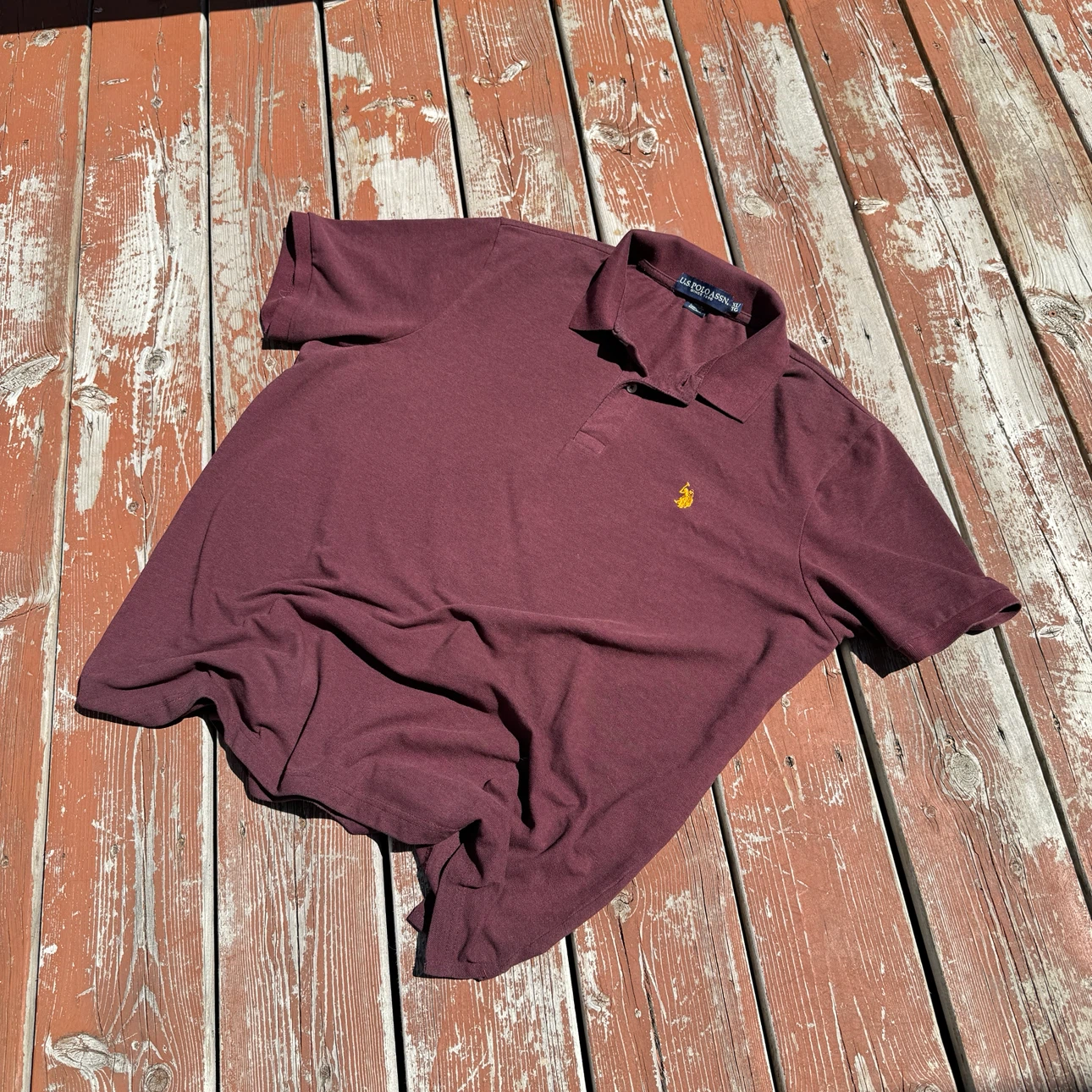 U.S. Polo Assn. Men's Burgundy Polo Shirt XL