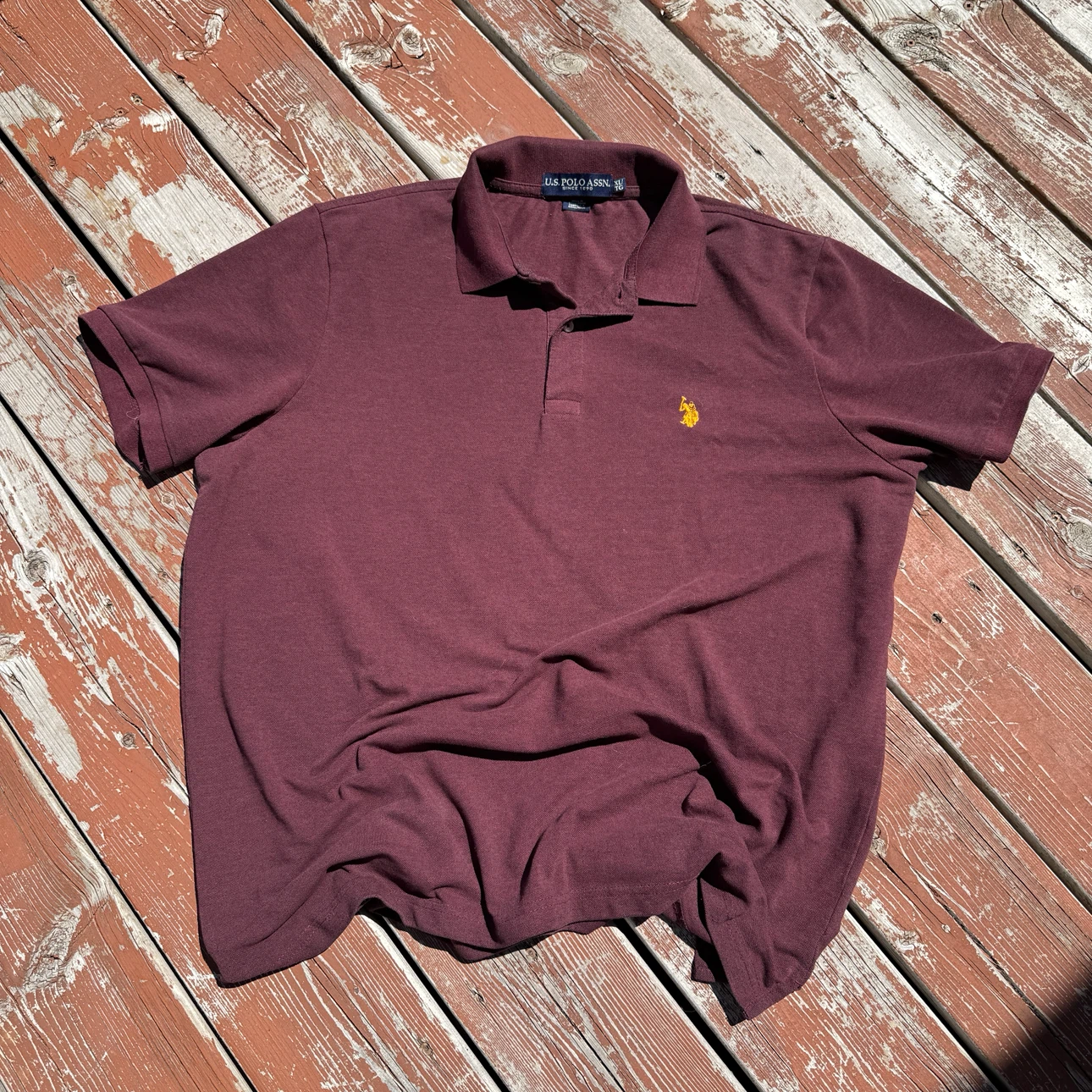 U.S. Polo Assn. Men's Burgundy Polo Shirt XL - photo 2