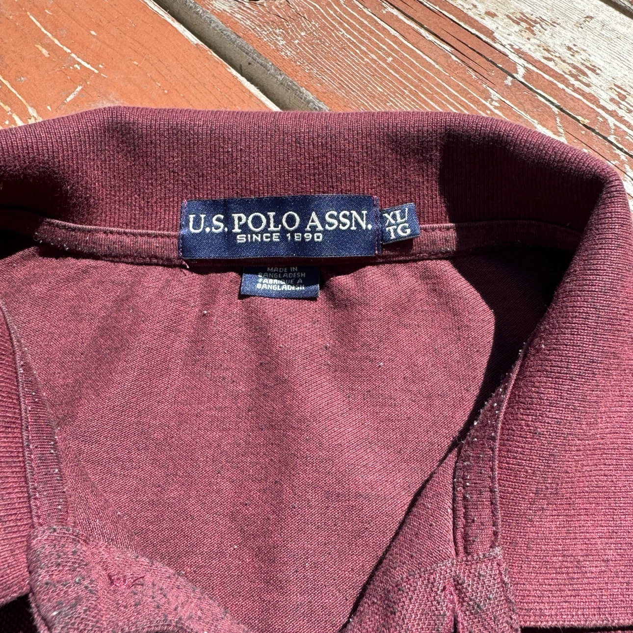 U.S. Polo Assn. Men's Burgundy Polo Shirt XL - photo 4