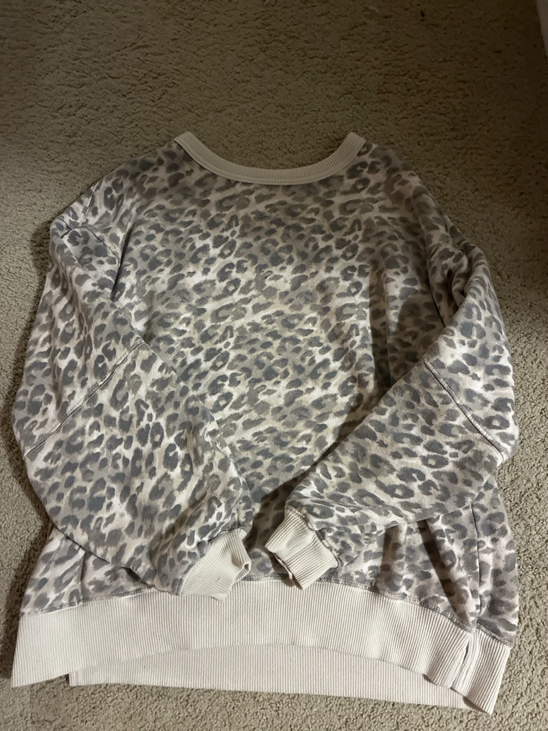 Grey Leopard Print Sweatshirt aerie