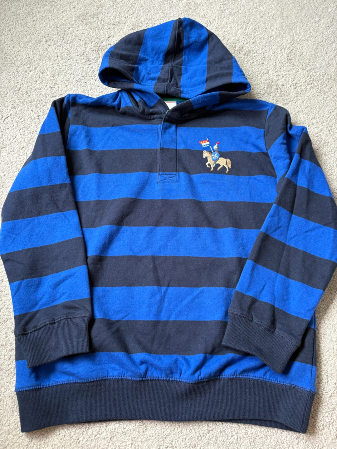 Boys Gymboree Blue Striped Hoodie Size 10