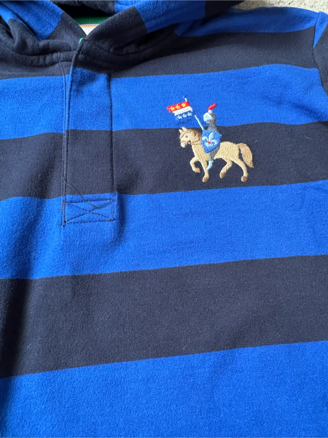 Boys Gymboree Blue Striped Hoodie Size 10 - photo 2