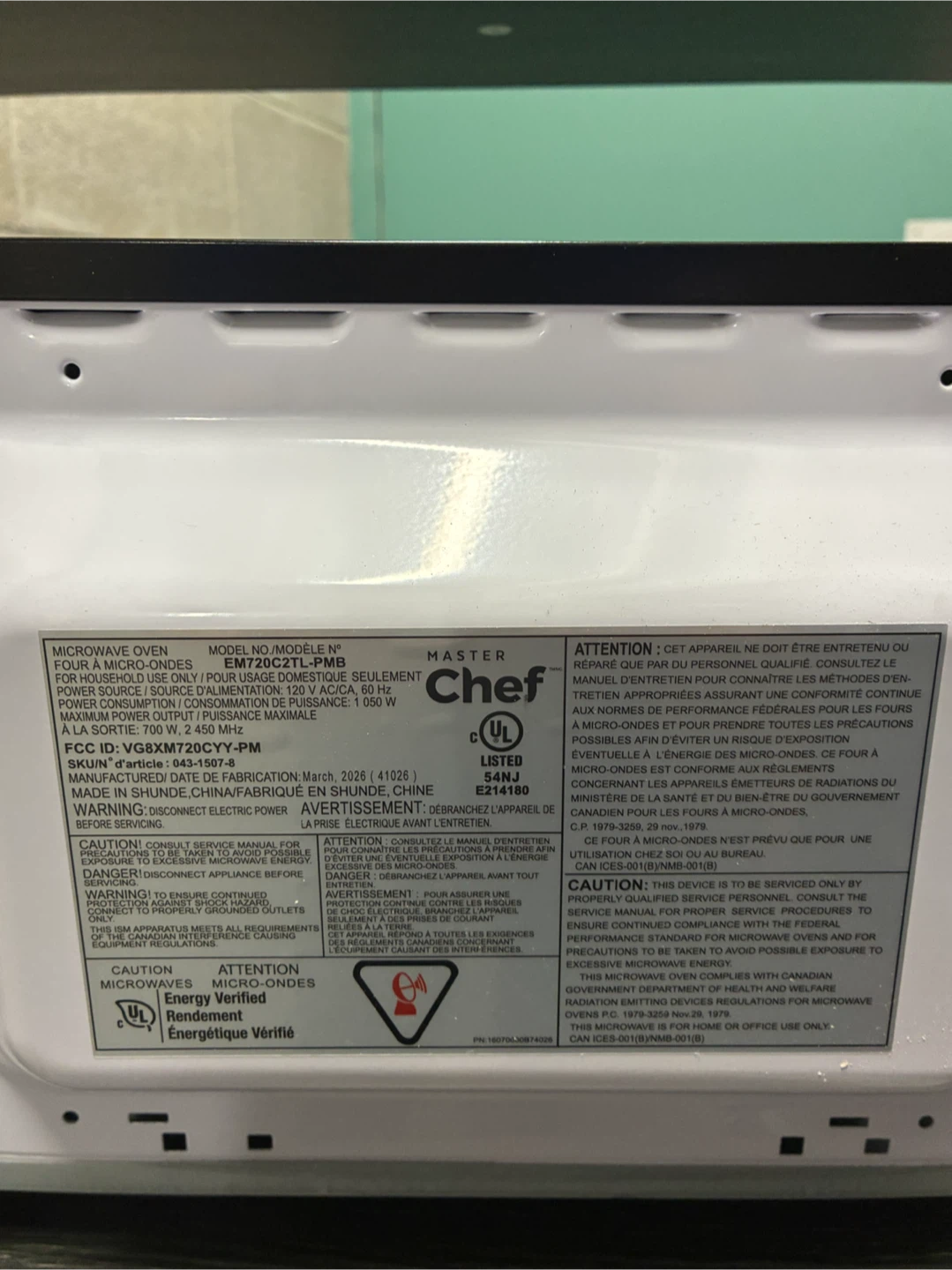 Master Chef Microwave Oven - photo 5