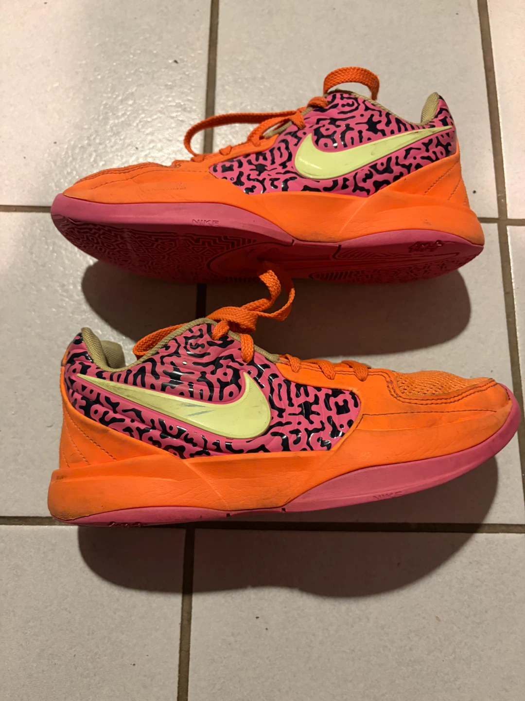 Nike Kids' Shoes Size 4Y Orange Pink Black - photo 2
