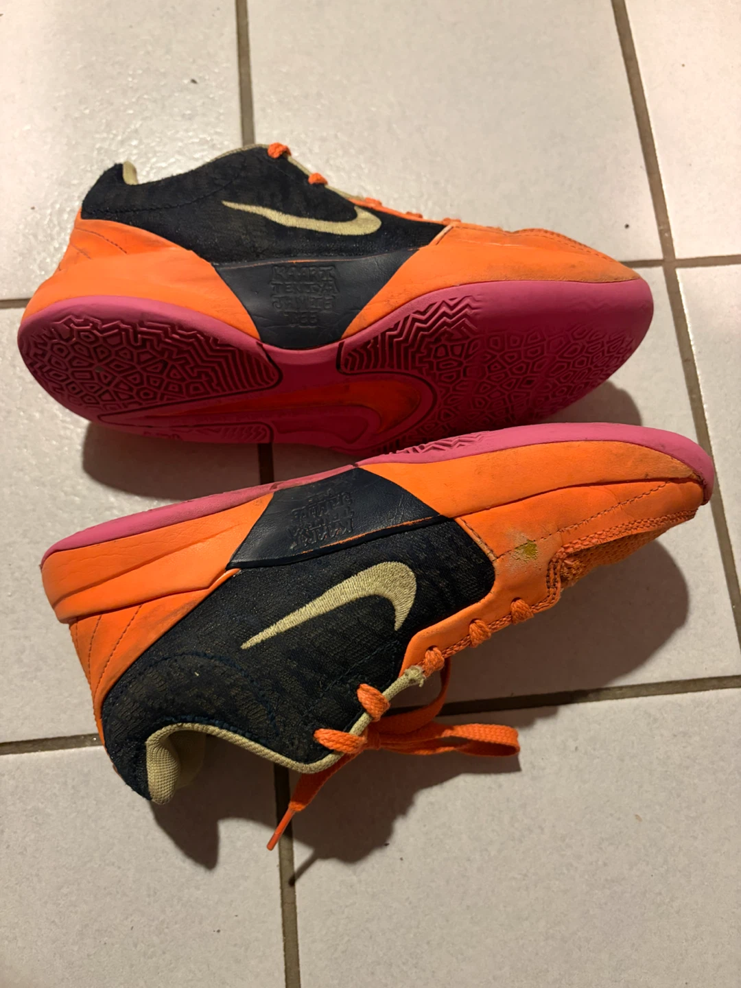 Nike Kids' Shoes Size 4Y Orange Pink Black - photo 3