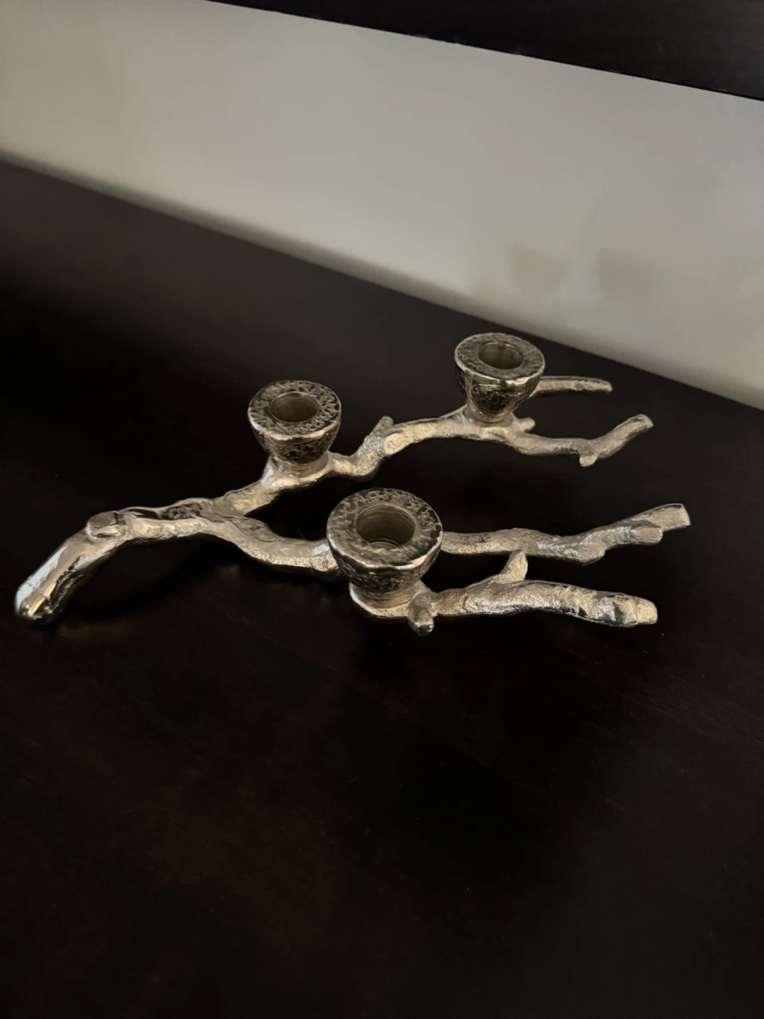 Silver Branch Candlestick Holder