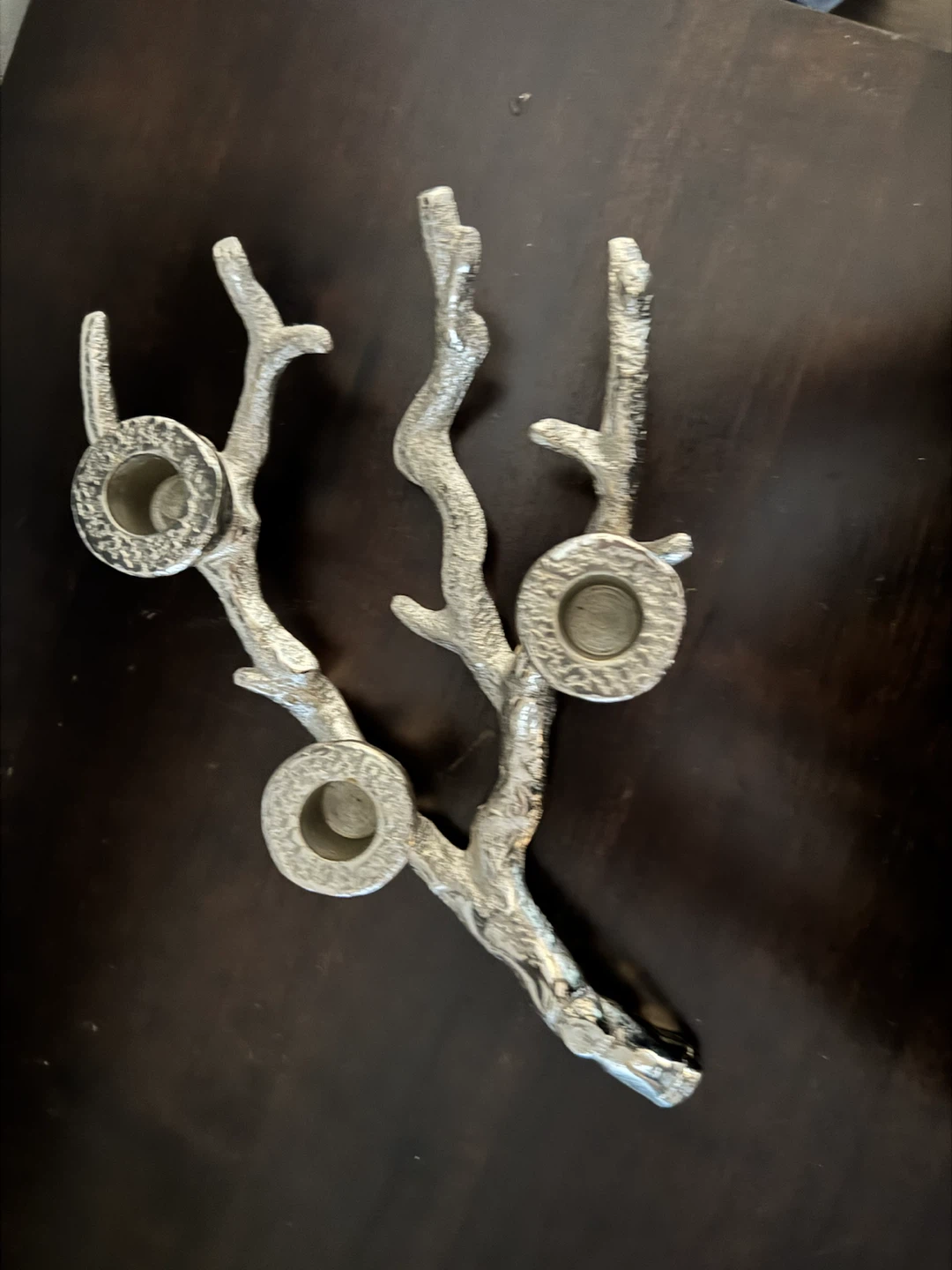 Silver Branch Candlestick Holder - photo 2