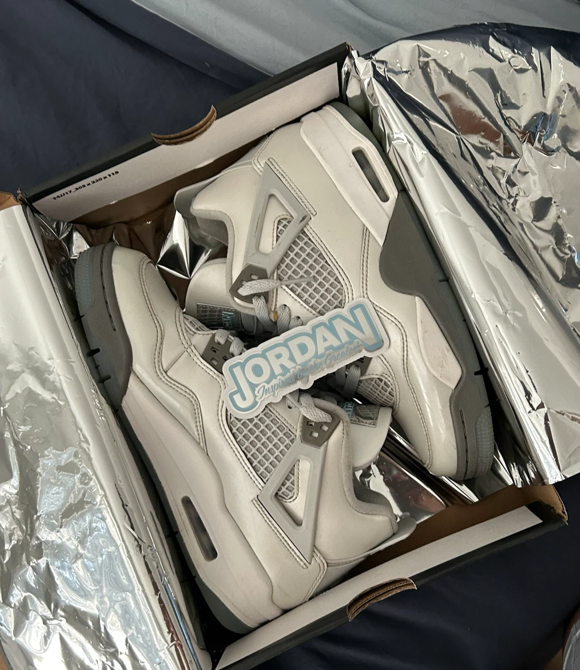 Air Jordan 4 Retro GS 'Photon Dust Blue Chill' - photo 2