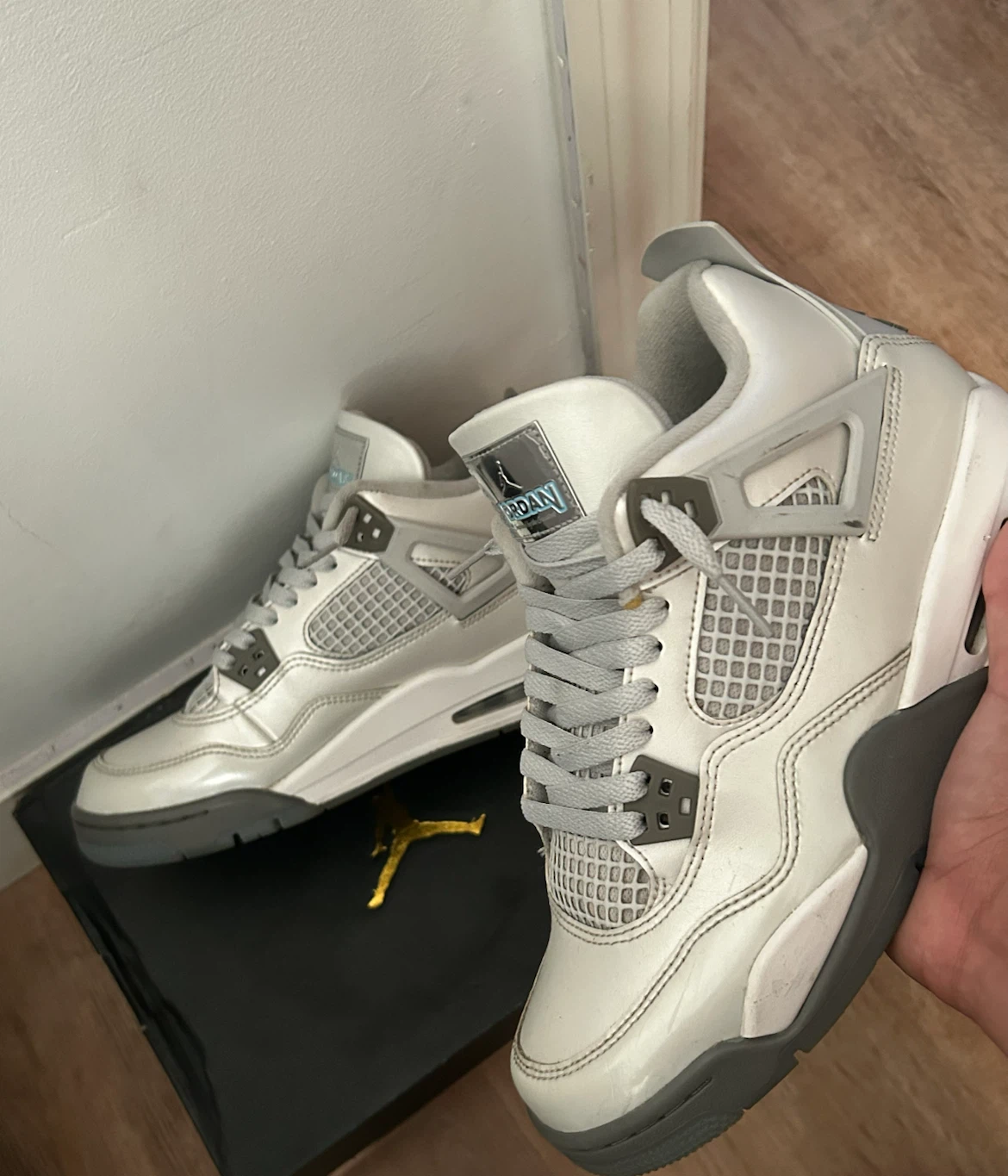 Air Jordan 4 Retro GS 'Photon Dust Blue Chill' - photo 5
