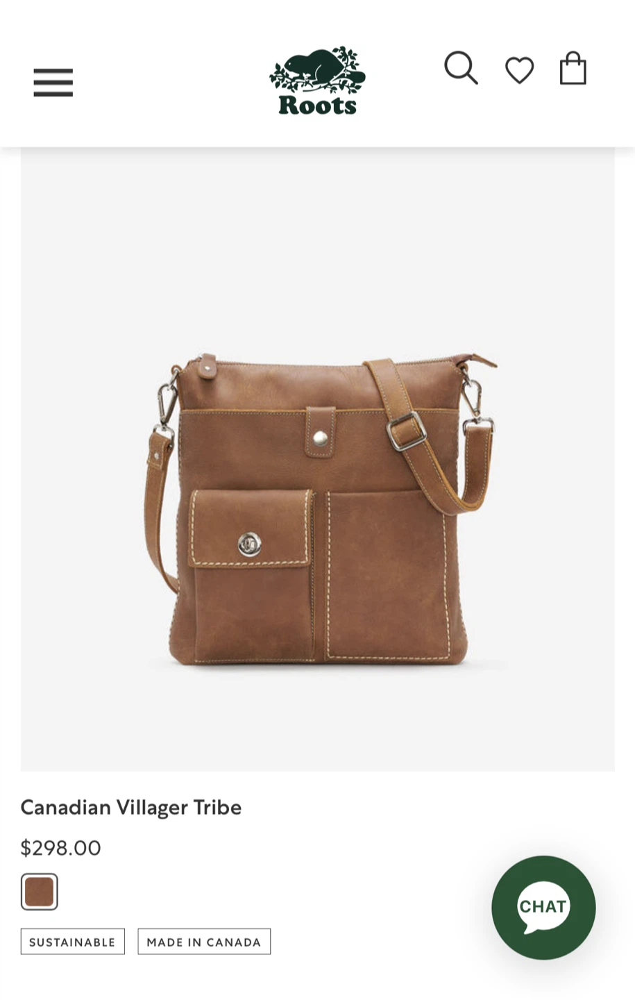 Roots Brown Leather Crossbody Bag - photo 5