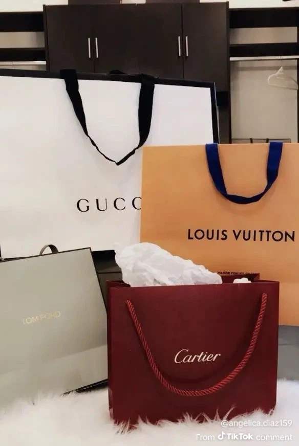 Luxury Shopping Bags: Gucci, Louis Vuitton, Tom Ford, Cartier
