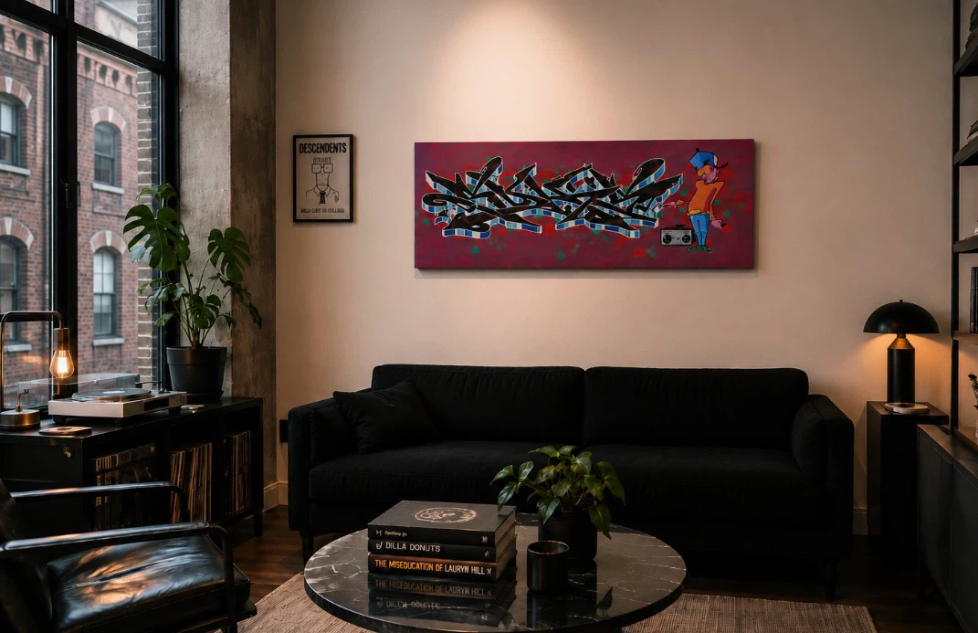 Wildstyle B-Boy Boombox Urban Street Art Painting