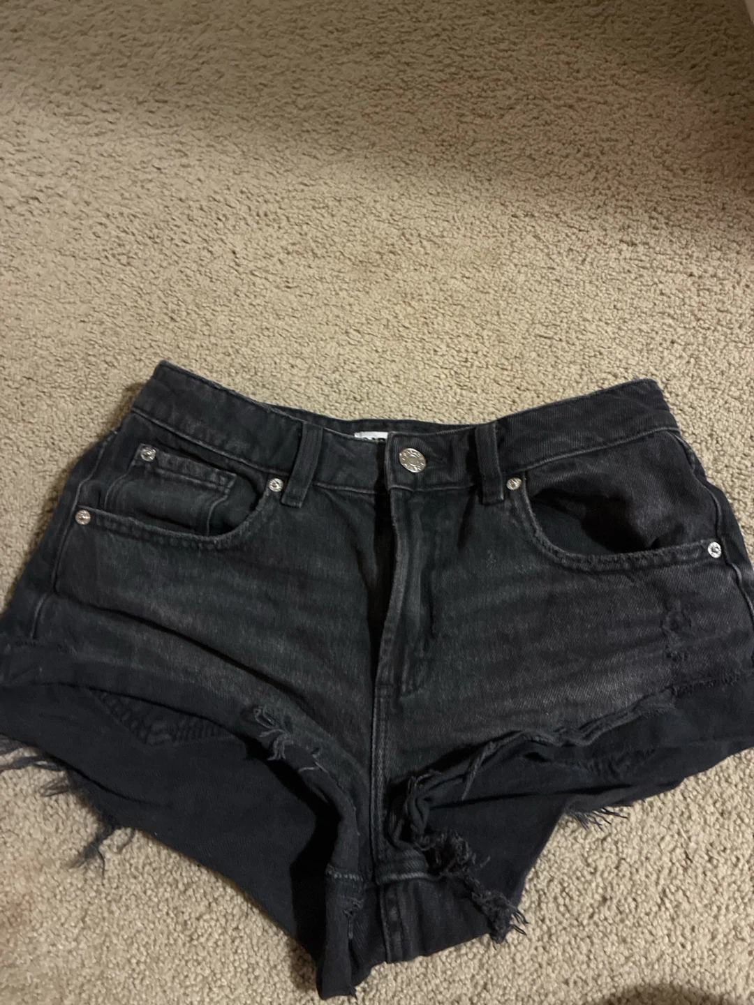 GARAGE Denim Black Jean Shorts Size 01/25