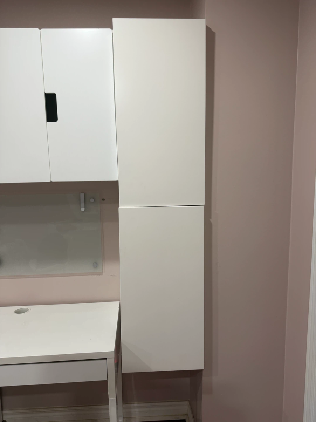 IKEA desk + shelves + glass board - photo 2
