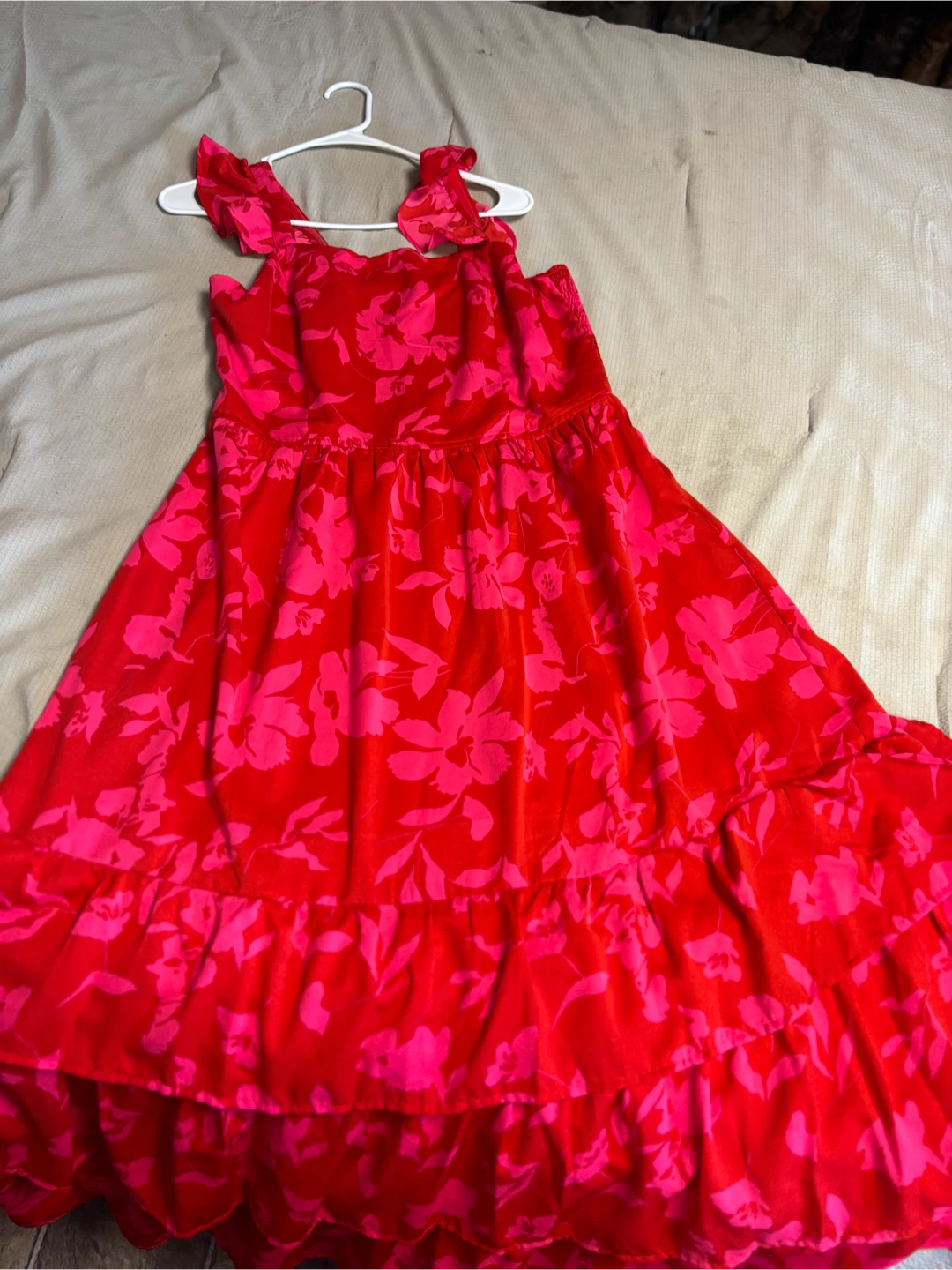 Red Floral Maxi Dress