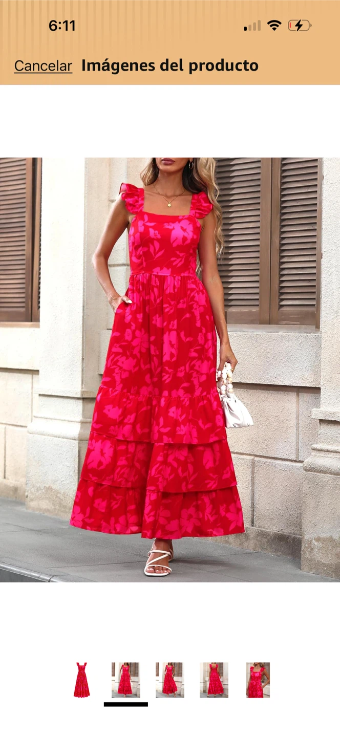 Red Floral Maxi Dress - photo 2