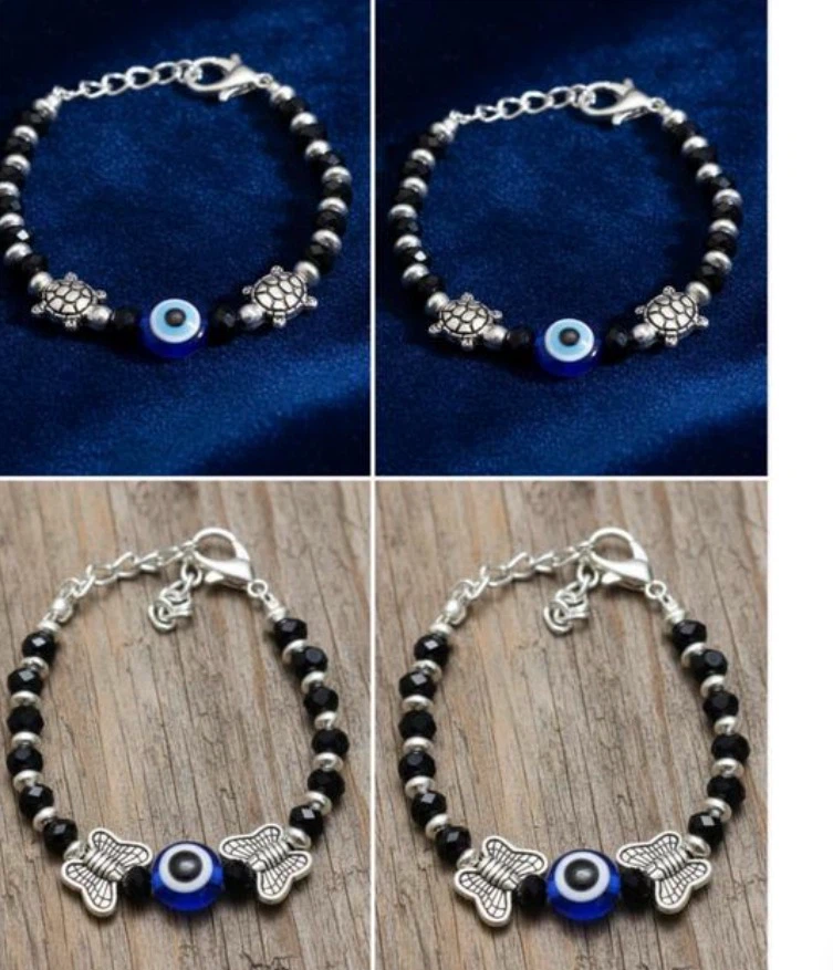 Evil Eye Turtle & Butterfly Bracelet