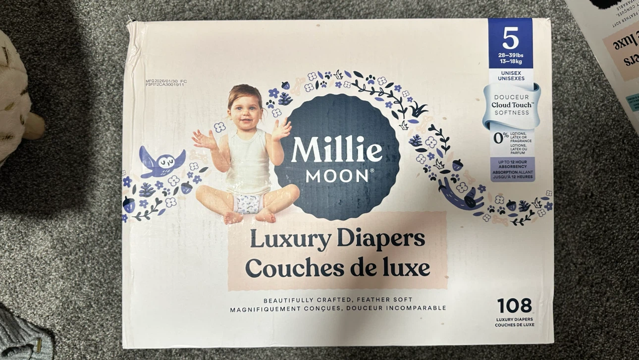 Millie Moon Size 5 Luxury Diapers - 108 Count