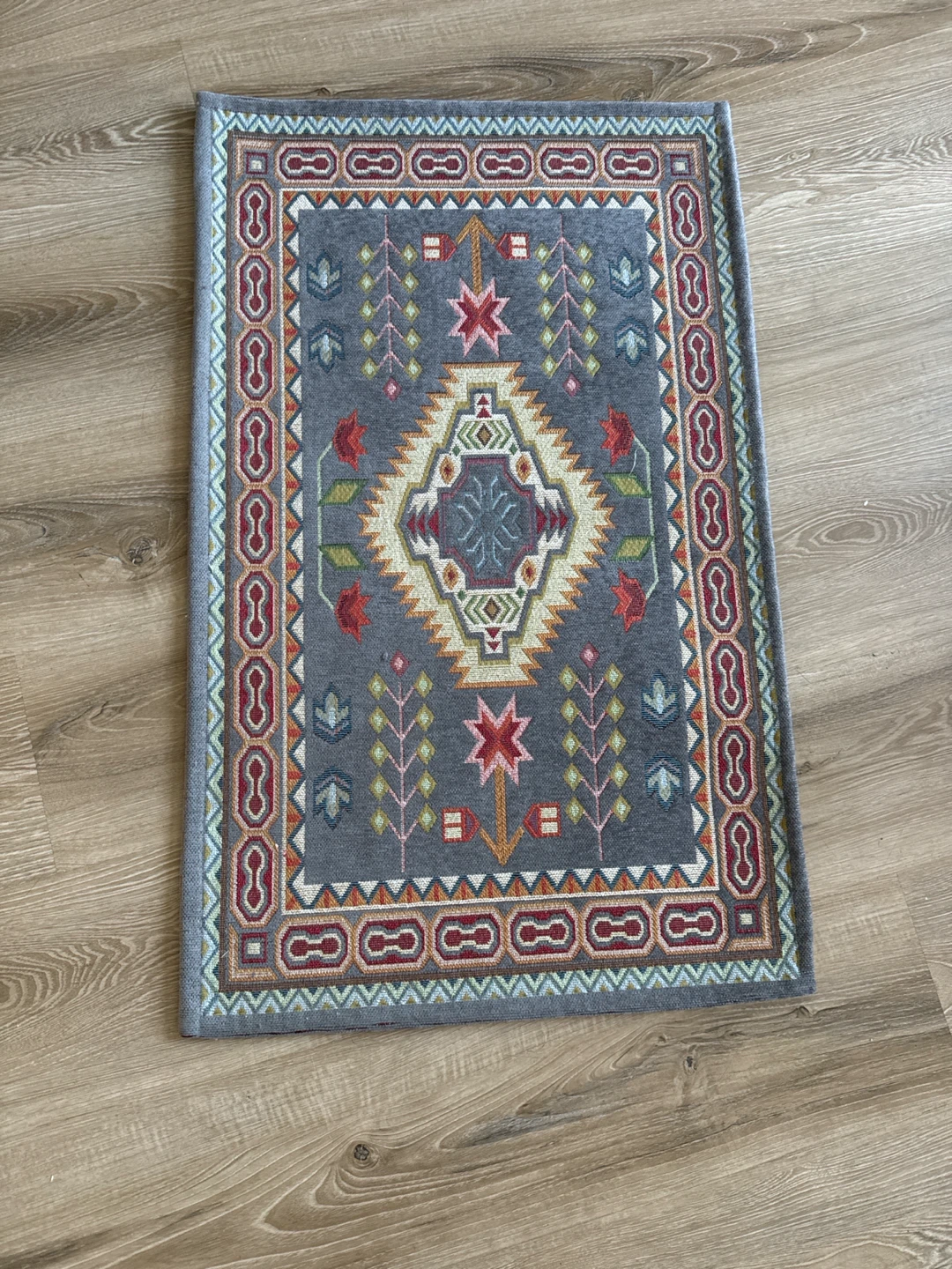 Gray Southwestern Accent Rug