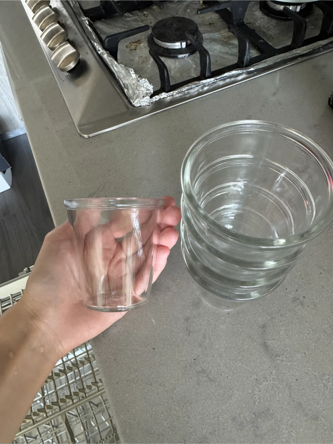 Set of 6 Clear Glass Tumblers