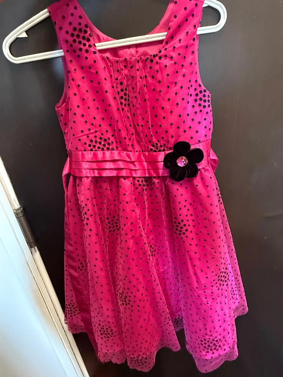 Girls' Dresses - Pink Polka Dot & Orange Tulle - photo 3