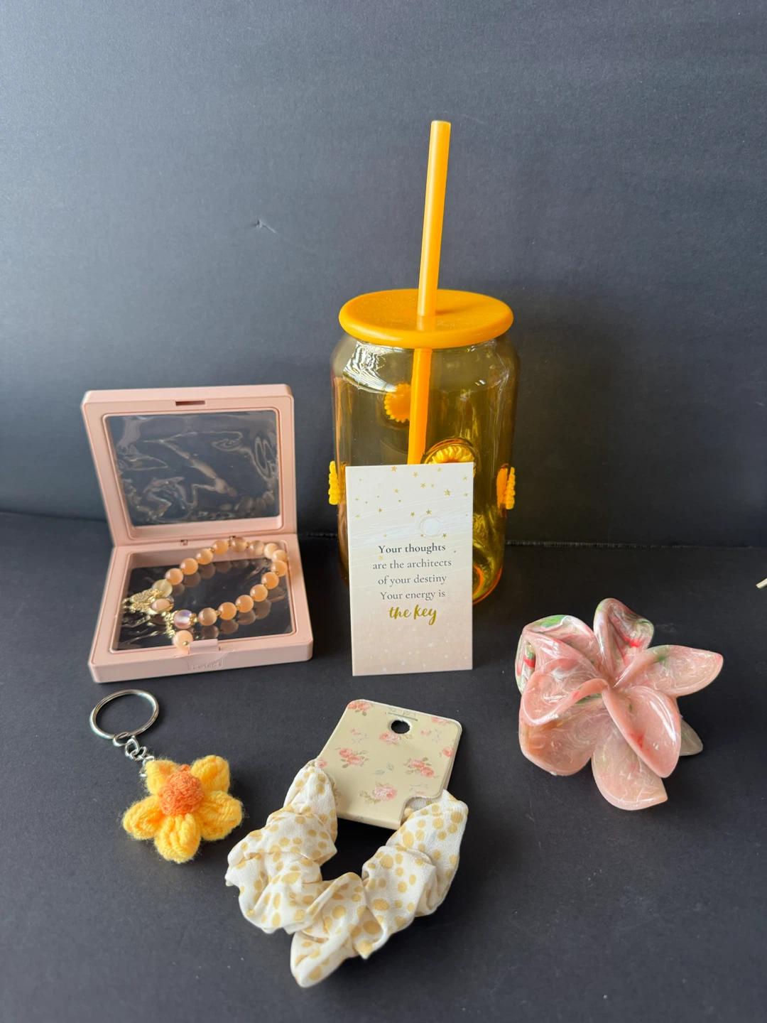 Yellow Tumbler Gift Set with Accessories