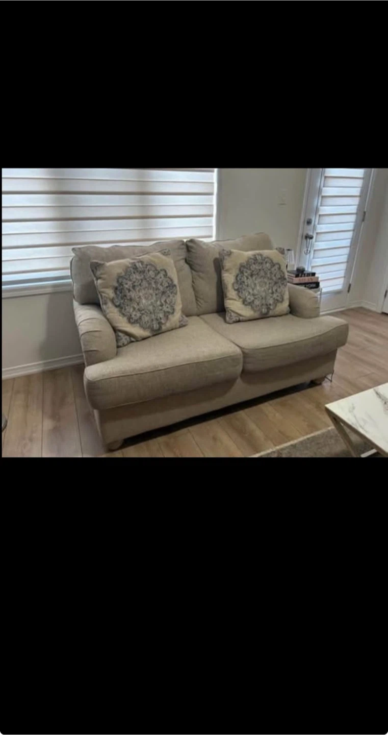 Loveseat Sofa with Decorative Pillows
