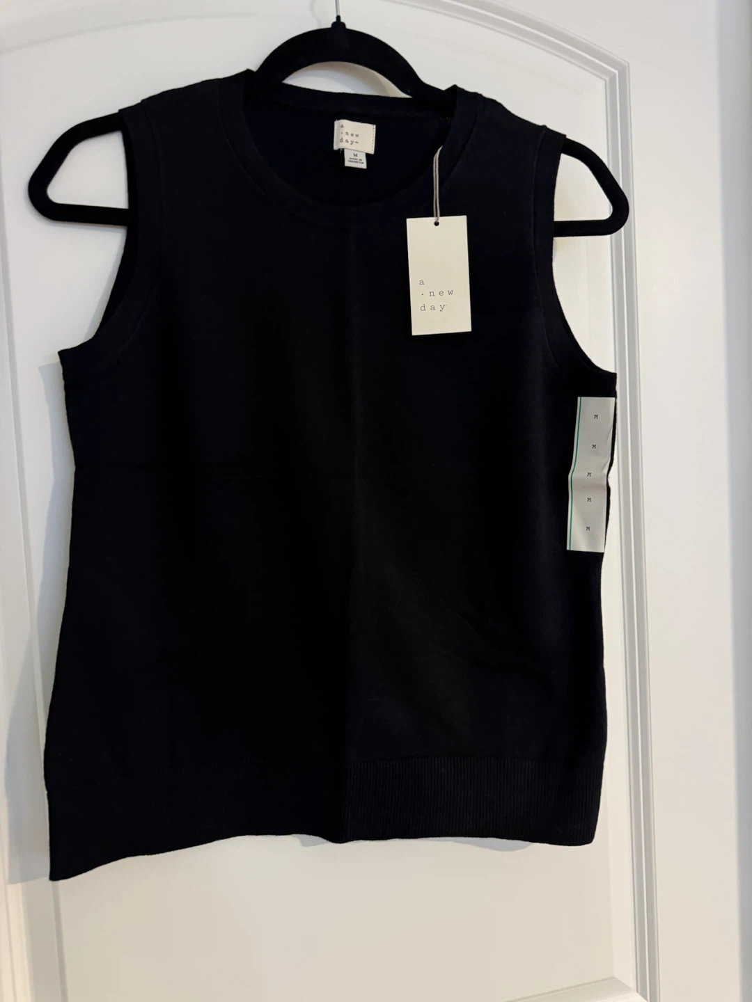 A New Day Black Sleeveless Knit Top - Size M - photo 2