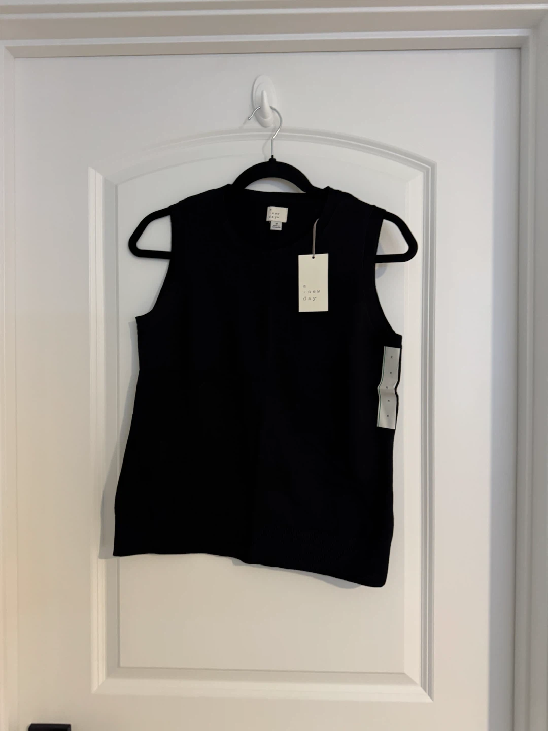 A New Day Black Sleeveless Knit Top - Size M - photo 5