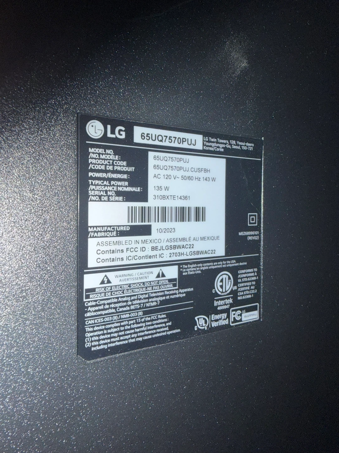 LG 65" Smart TV 65UQ7570PUJ - photo 4