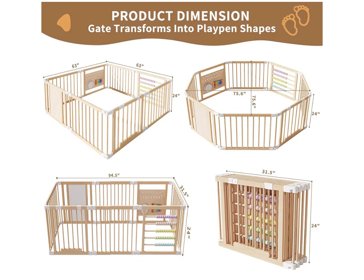 Wooden Playpen - 8 Panels - photo 2