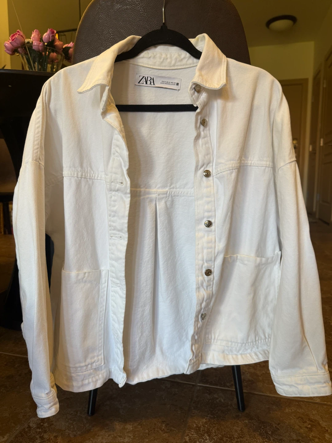 White ZARA Denim Jacket