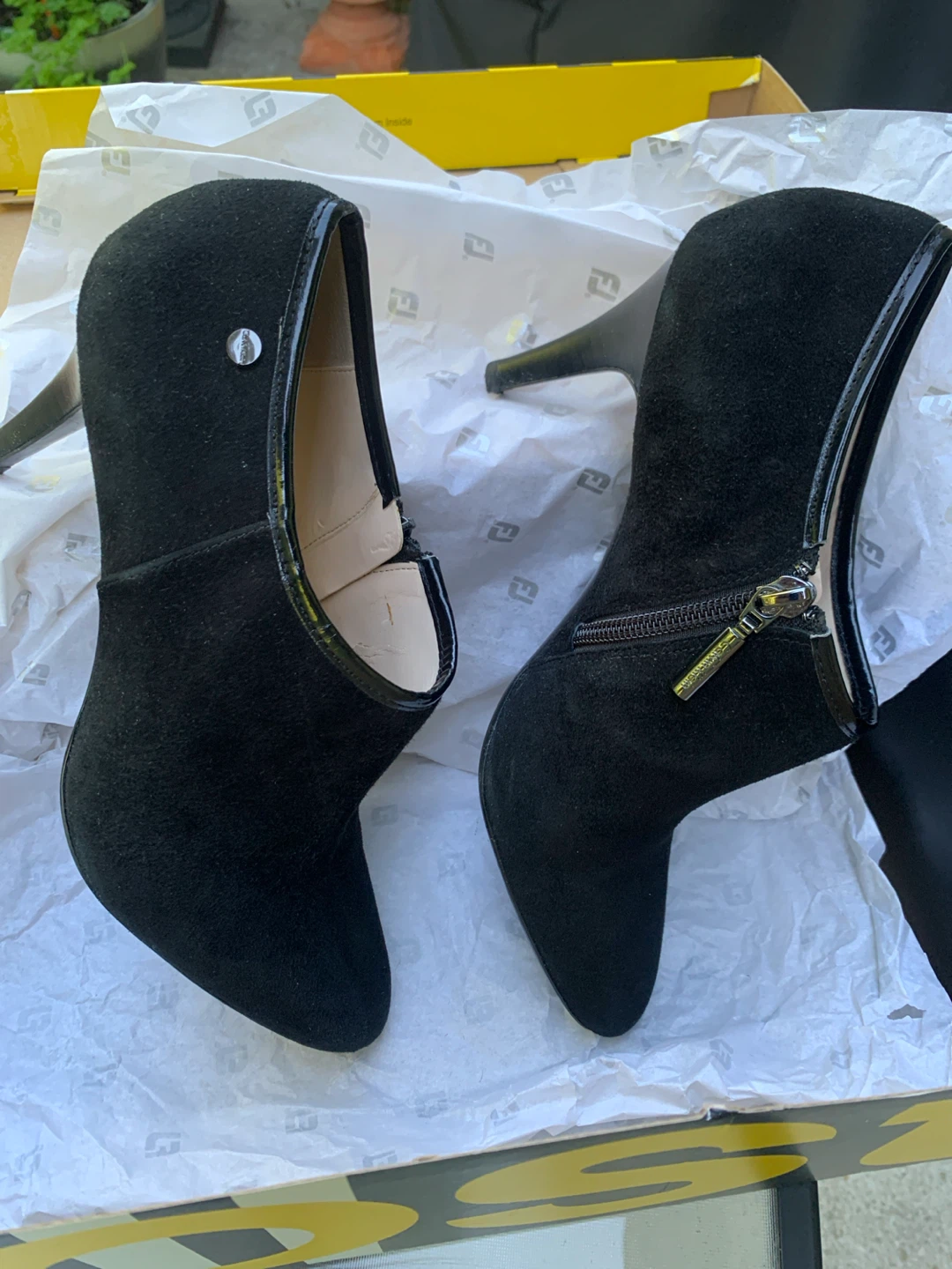 Calvin Klein Black Suede Ankle Boots