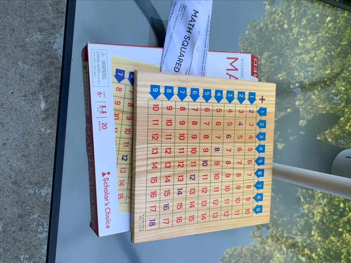 Scholar's Choice Math Squared Wooden Learning Board - photo 2