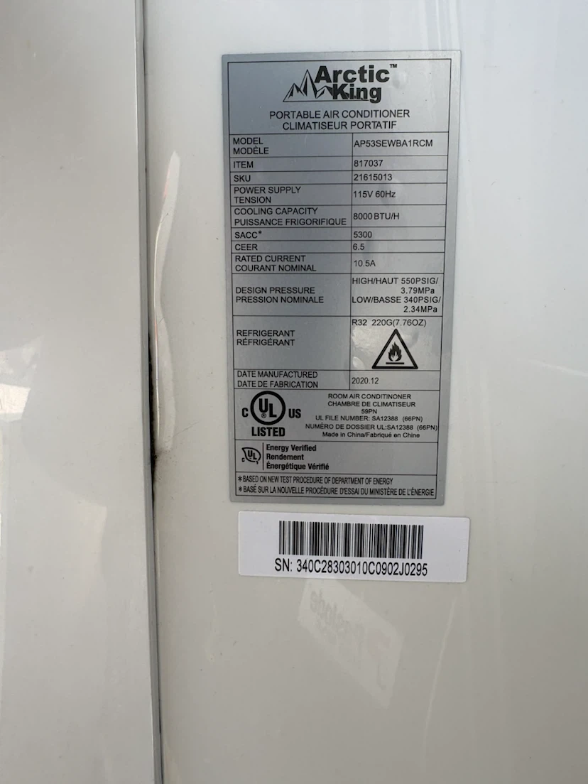 Arctic King Portable Air Conditioner 5300BTU - photo 2