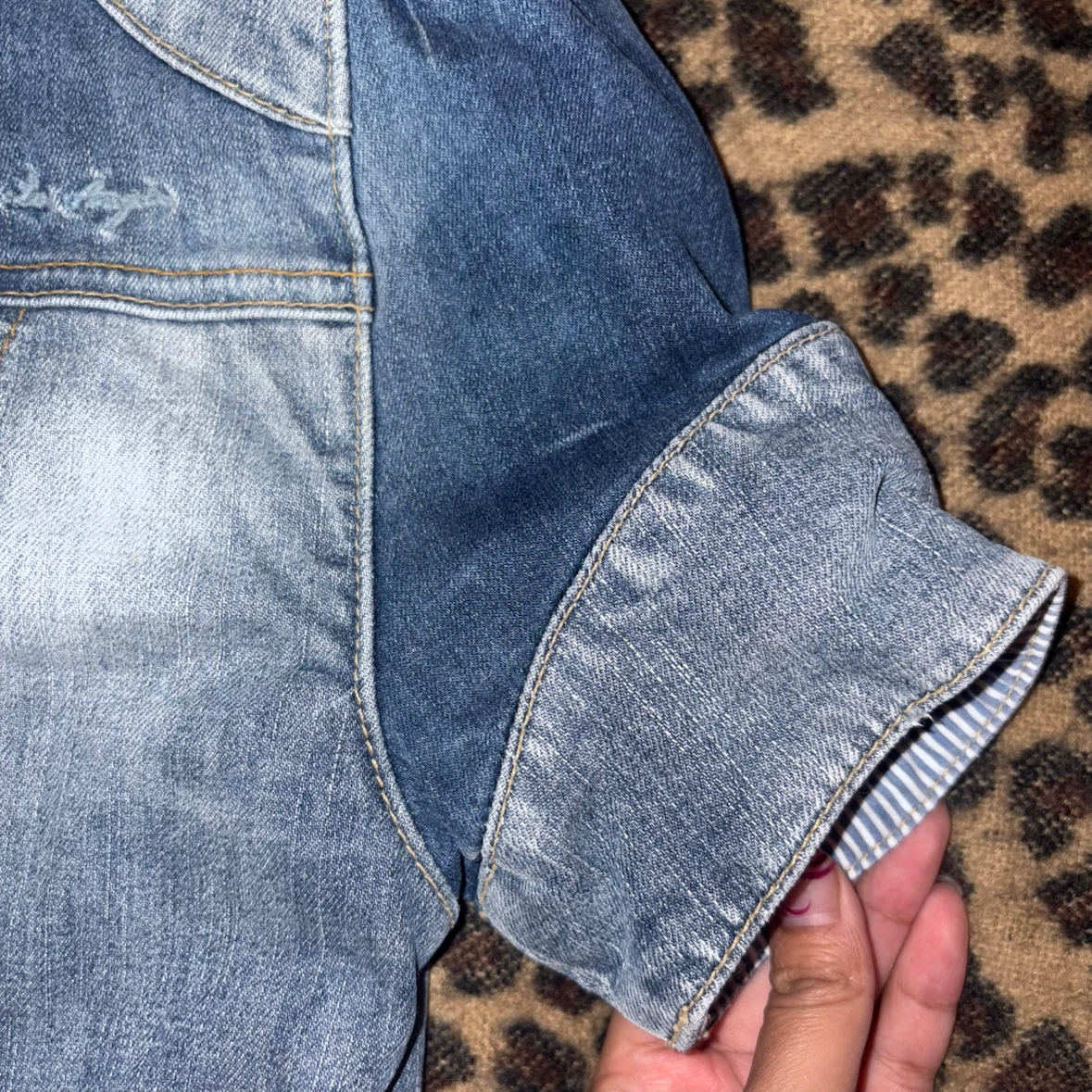 guess denim crop jacket top - photo 3