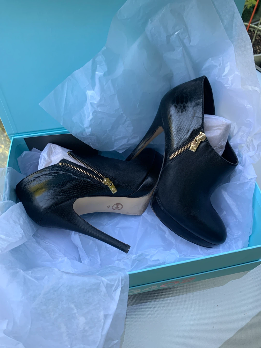 Michael Kors Black Leather Ankle Boots