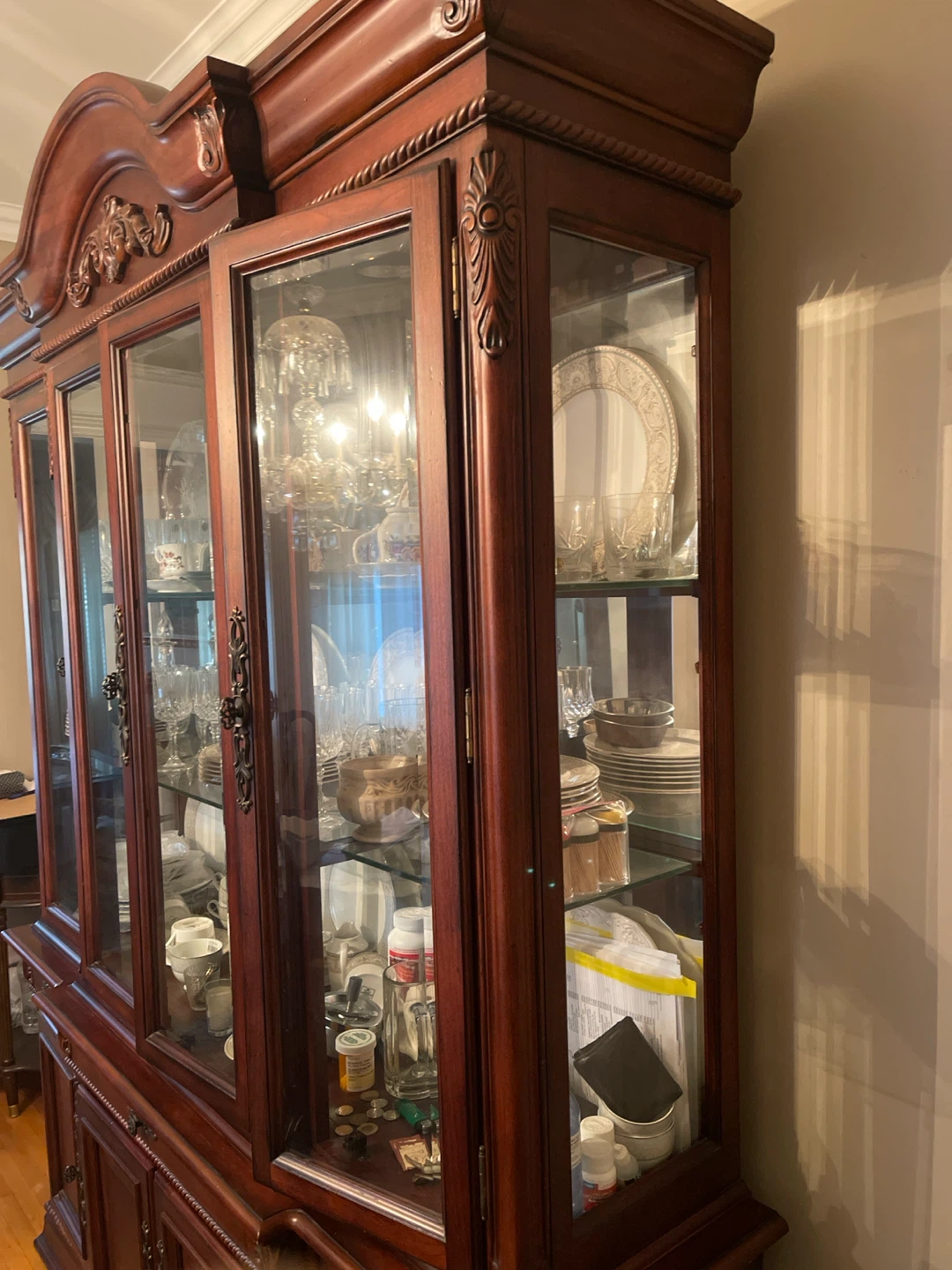 Vintage Display Cabinet with Glass Doors - photo 3