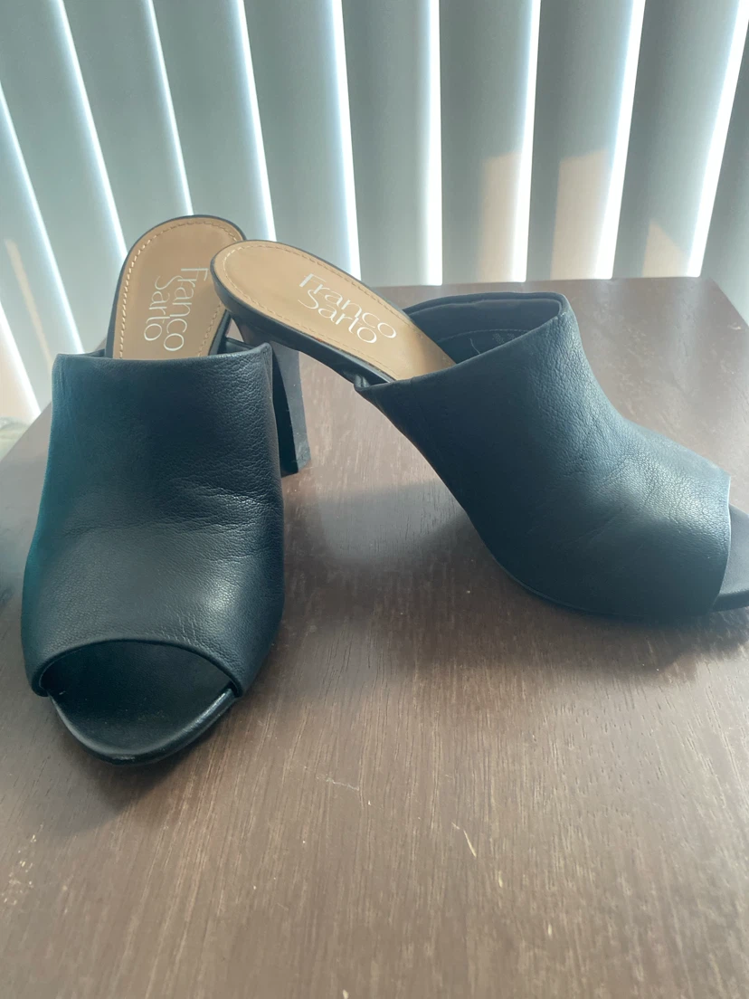 Franco Sarto Black Leather Mules - photo 3