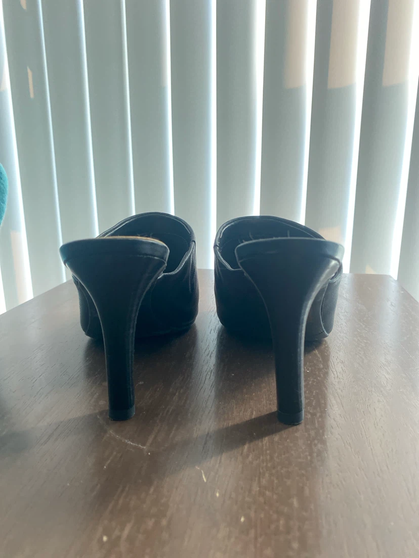 Franco Sarto Black Leather Mules - photo 4
