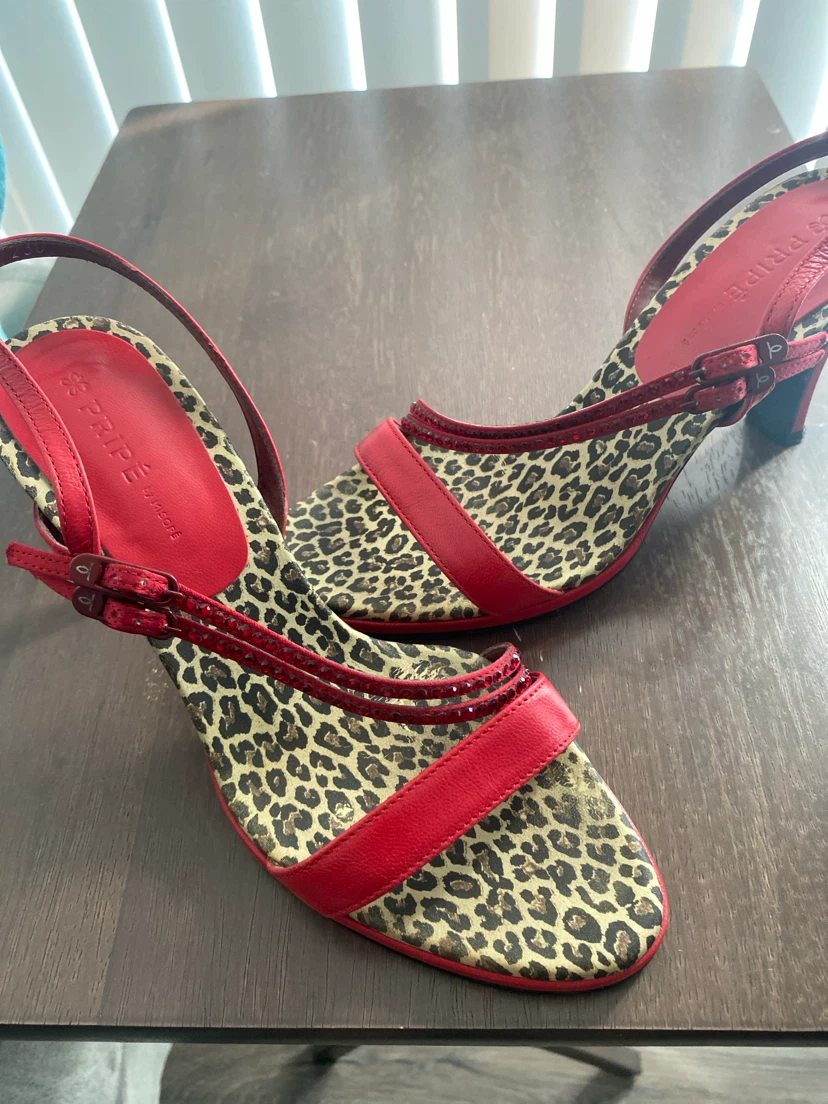 Préfé by Préfé Red Leopard Print Heels - photo 2