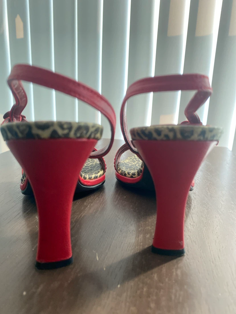 Préfé by Préfé Red Leopard Print Heels - photo 3