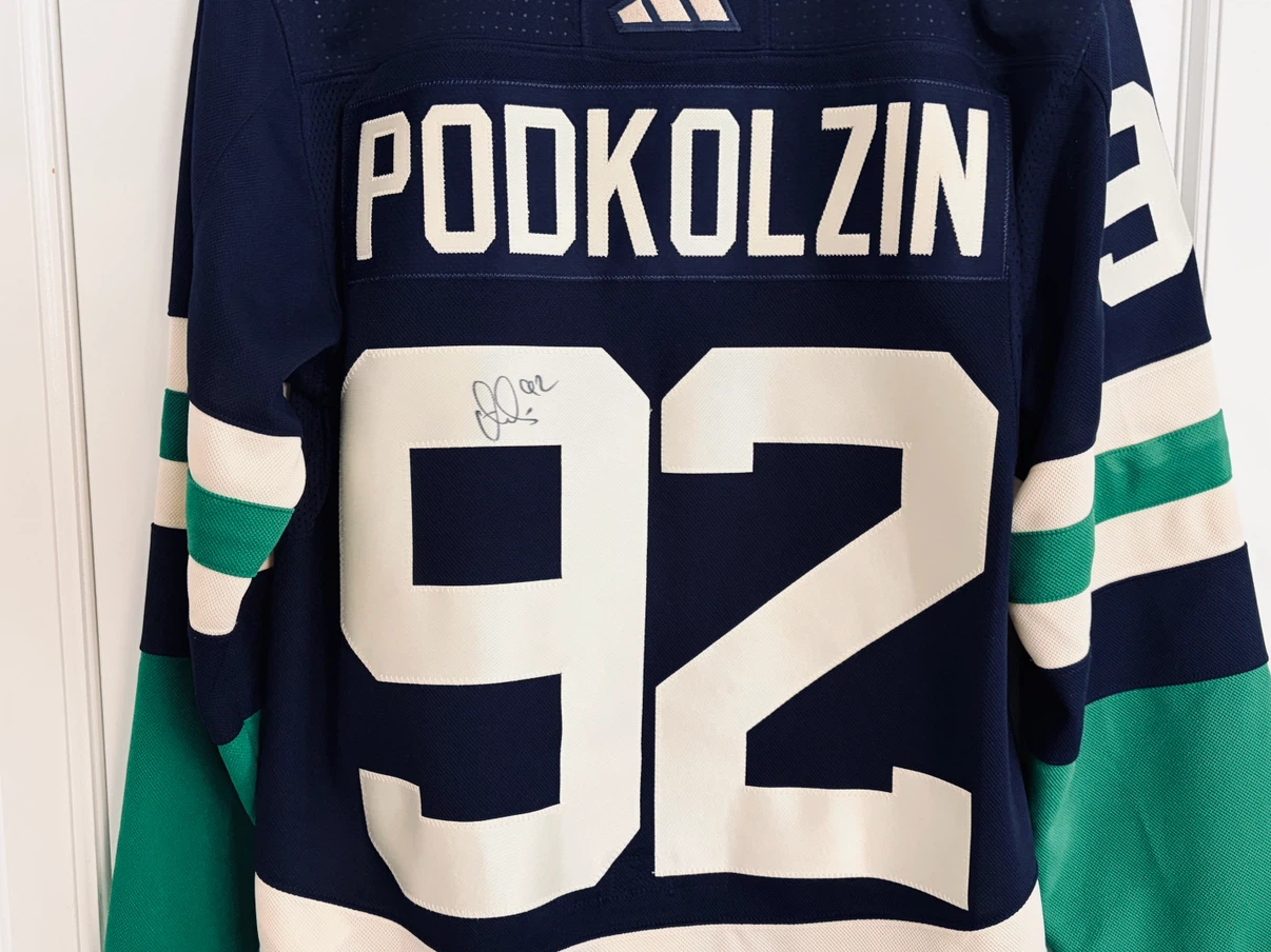 Authentic Adidas Canucks Podkolzin Retro 2.0 Autograph Jersey 46 - photo 2