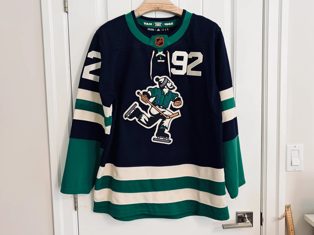 Authentic Adidas Canucks Podkolzin Retro 2.0 Autograph Jersey 46 - photo 5