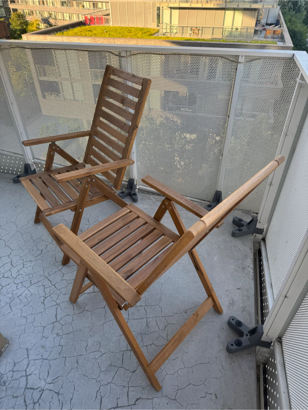 IKEA Nammaro - Wooden Folding Patio Chairs - Set of 2 - photo 2