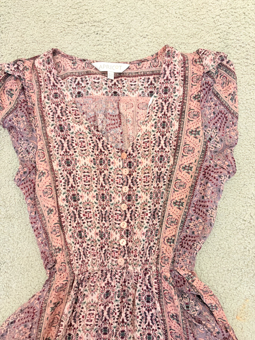 Apricot Floral Maxi Dress - photo 2