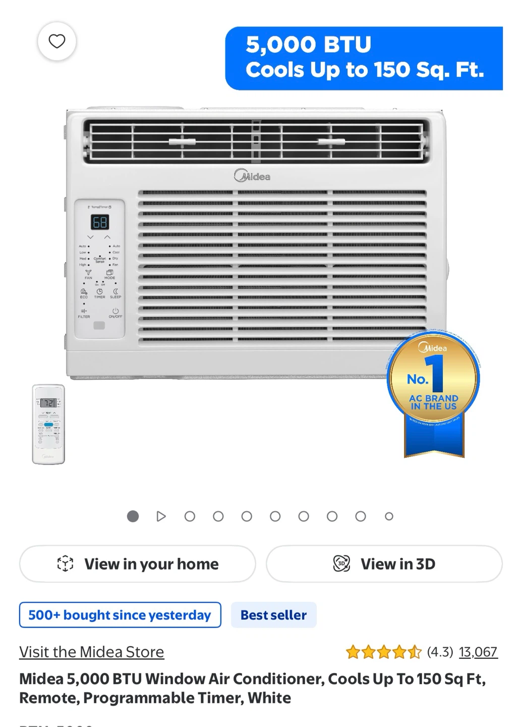 Midea 5,000 BTU Window Air Conditioner - photo 2