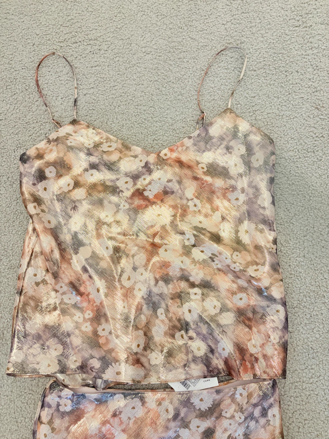 Club Monaco Sunset Floral Tryc Top & Skirt Set Size 0 - photo 3